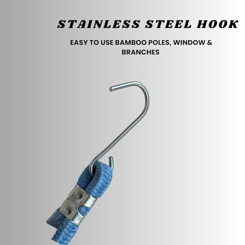 Thumbnail: 6 Feet Bungee Cord with Steel Hook Stretched Up to 9 Feet