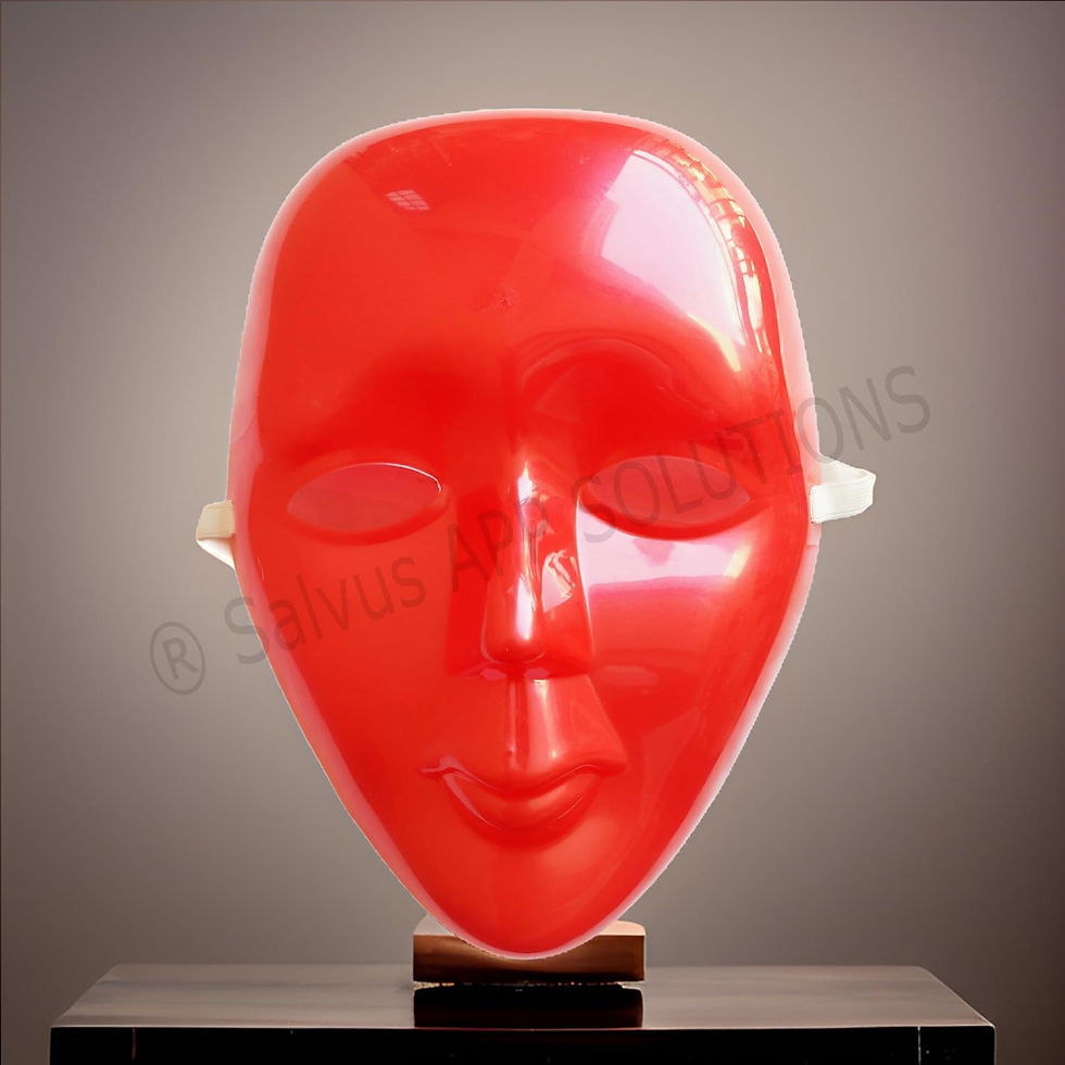Thumbnail: Salvus APP SOLUTIONS Plastic Face Mask with Elastic for kids & Adults (Red)