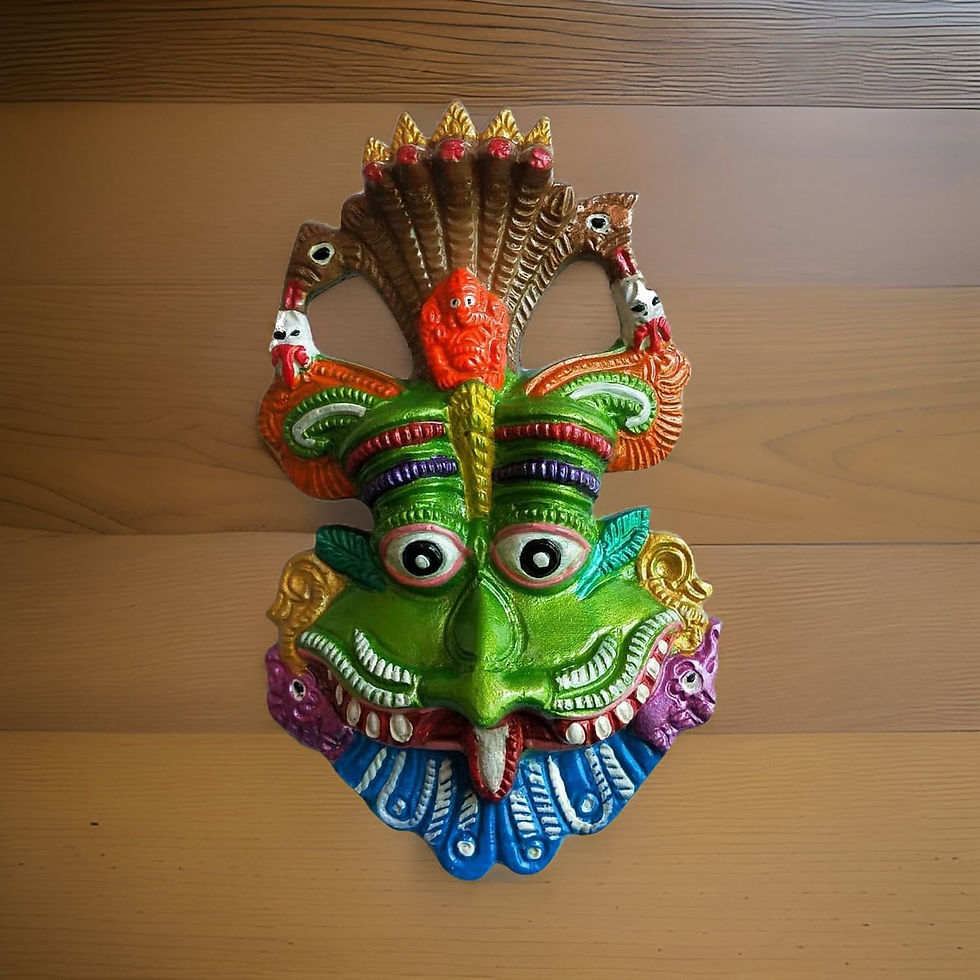 Thumbnail: Salvus APP SOLUTIONS Narsingh Kirtimukha Wall Hanging Nazar Battu_(Green_6 IN)
