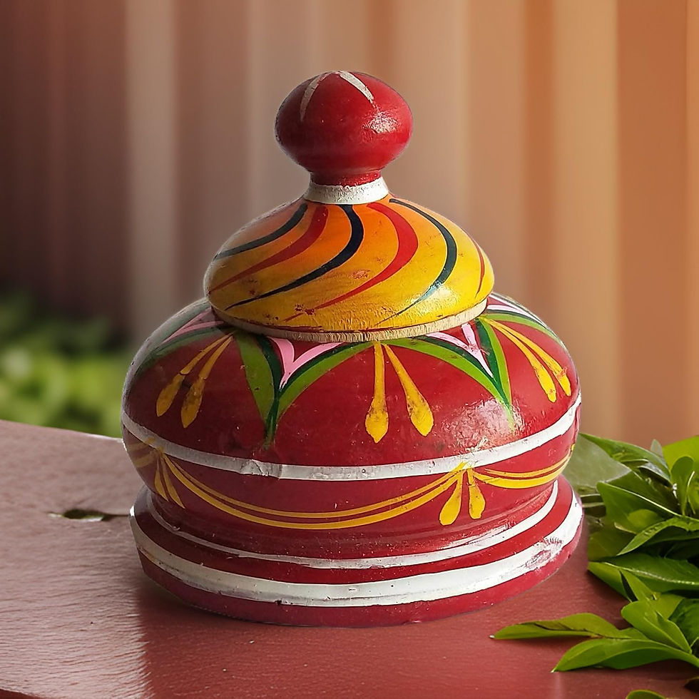 Thumbnail: SALVUS APP SOLUTIONS Wooden Sindoor Box For Women's Utility (Multi_3x4 inch)