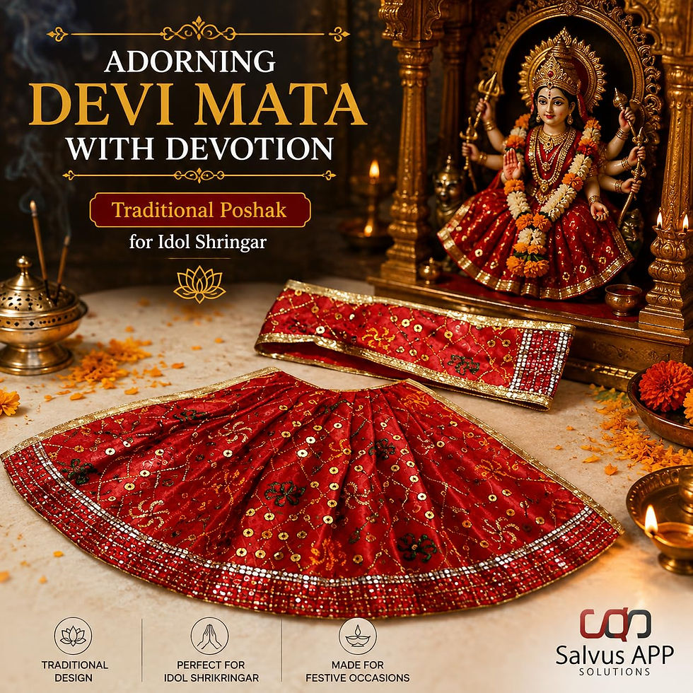 Thumbnail: Fabric Devi Durga MATA Dress Pc -1 (Multi_8 x 5 INCH)