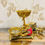 Thumbnail: Salvus APP SOLUTIONS Meenakari Elephant Dry Fruit Server-Dual Bowl Golden Stand