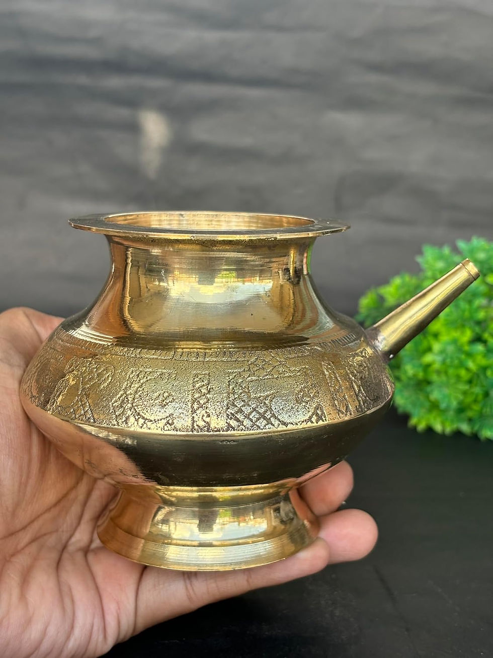 Thumbnail: Salvus APP SOLUTIONS Brass Karwa Chauth Lota No 12