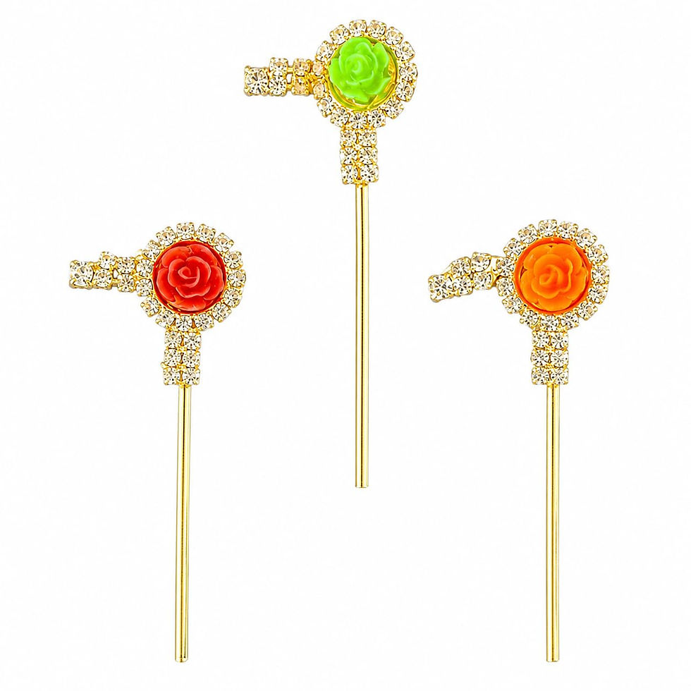 Thumbnail: Metal Bansuri for Krishna Statue (Multicolor, 2x1 inch)