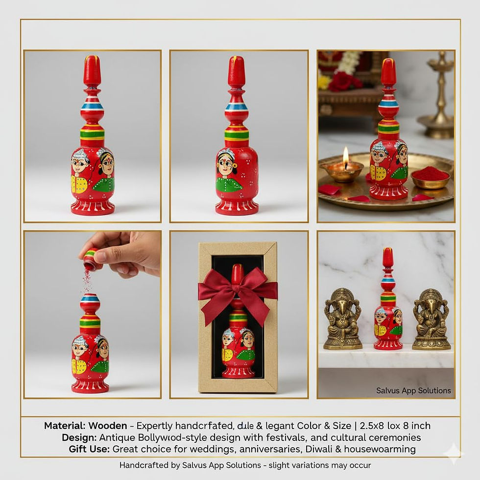Thumbnail: Sindoor Dani Long Printed Kumkum Dani