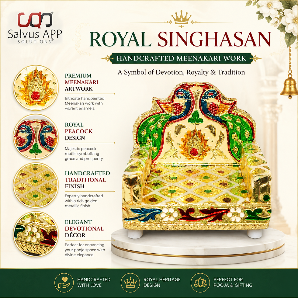 Thumbnail: Handcraft Meenakari Work Royal Singhasan (Multi, 4.2 INCH)