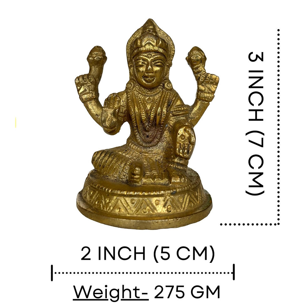 Thumbnail: Brass God Maa Devi Lakshmi Statue for Pooja (3 Inches)