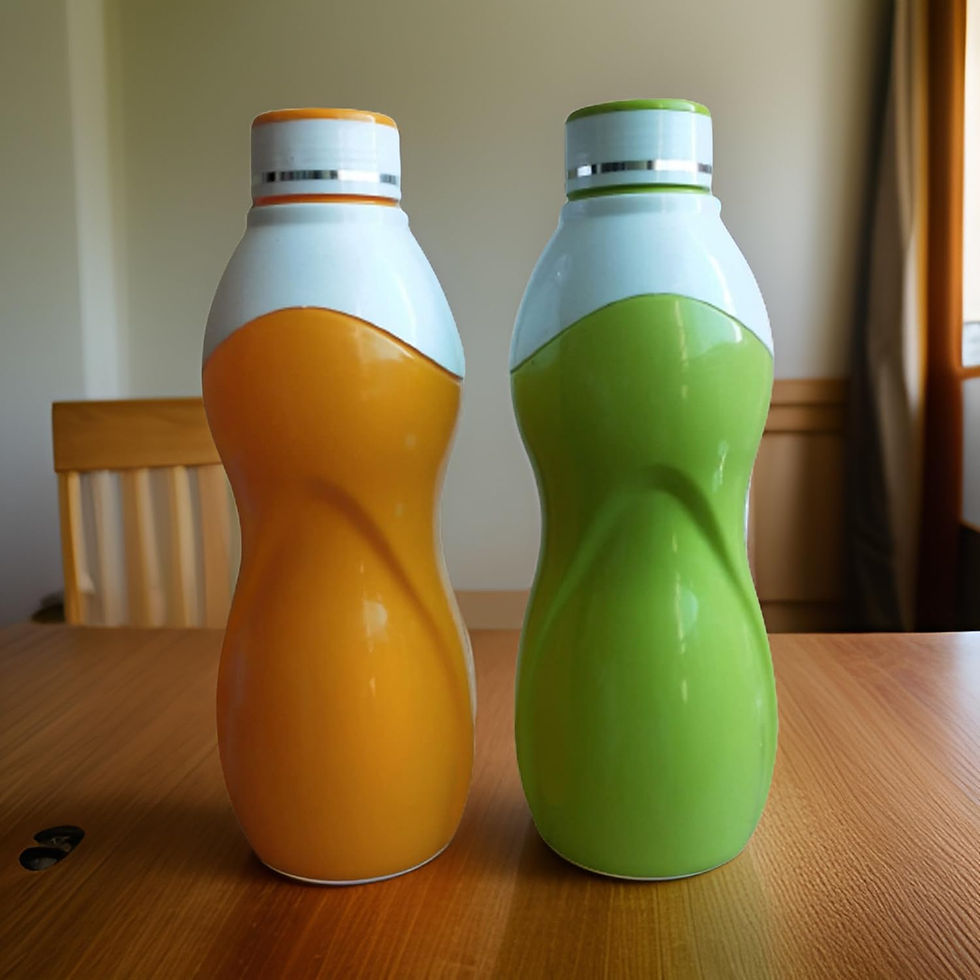 Thumbnail: Salvus App Solutions Plastic Orange & Green Water Bottle, 1 PC (10.5X3 INCH)