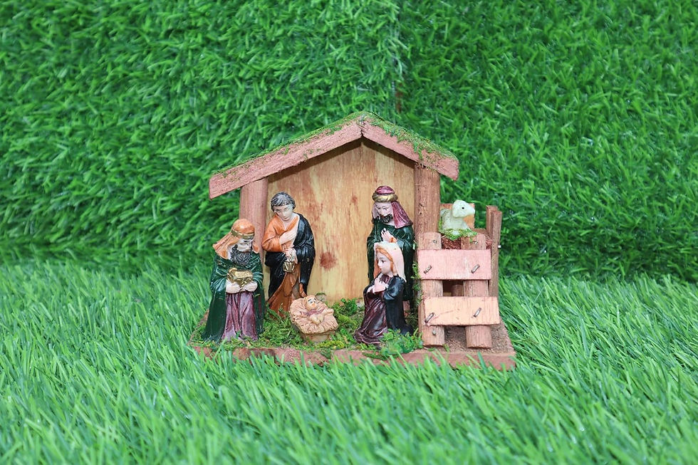 Thumbnail: Salvus APP SOLUTIONS Christmas Crib House Nativity Set Baby Jesus for Decoration