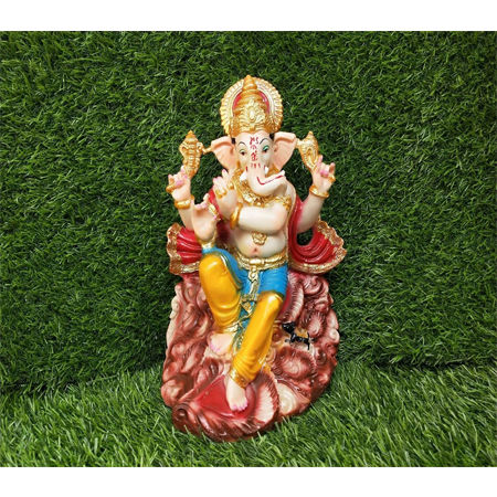 Salvus APP SOLUTIONS Ganesh Ji Idol: Divine of Blessings (Multicolor_10 Inch)