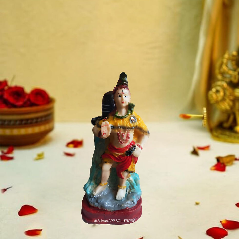 Thumbnail: Salvus APP SOLUTIONS Multicolor Polyresin Lord Shiva Idol for Pooja (8 Inch)