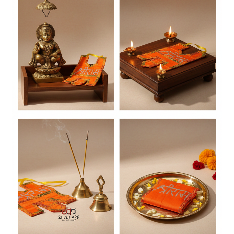 Thumbnail: Salvus APP SOLUTIONS Multicolor Hanuman Chola, Hanuman Ji Vastra (10x17.5 INCH)