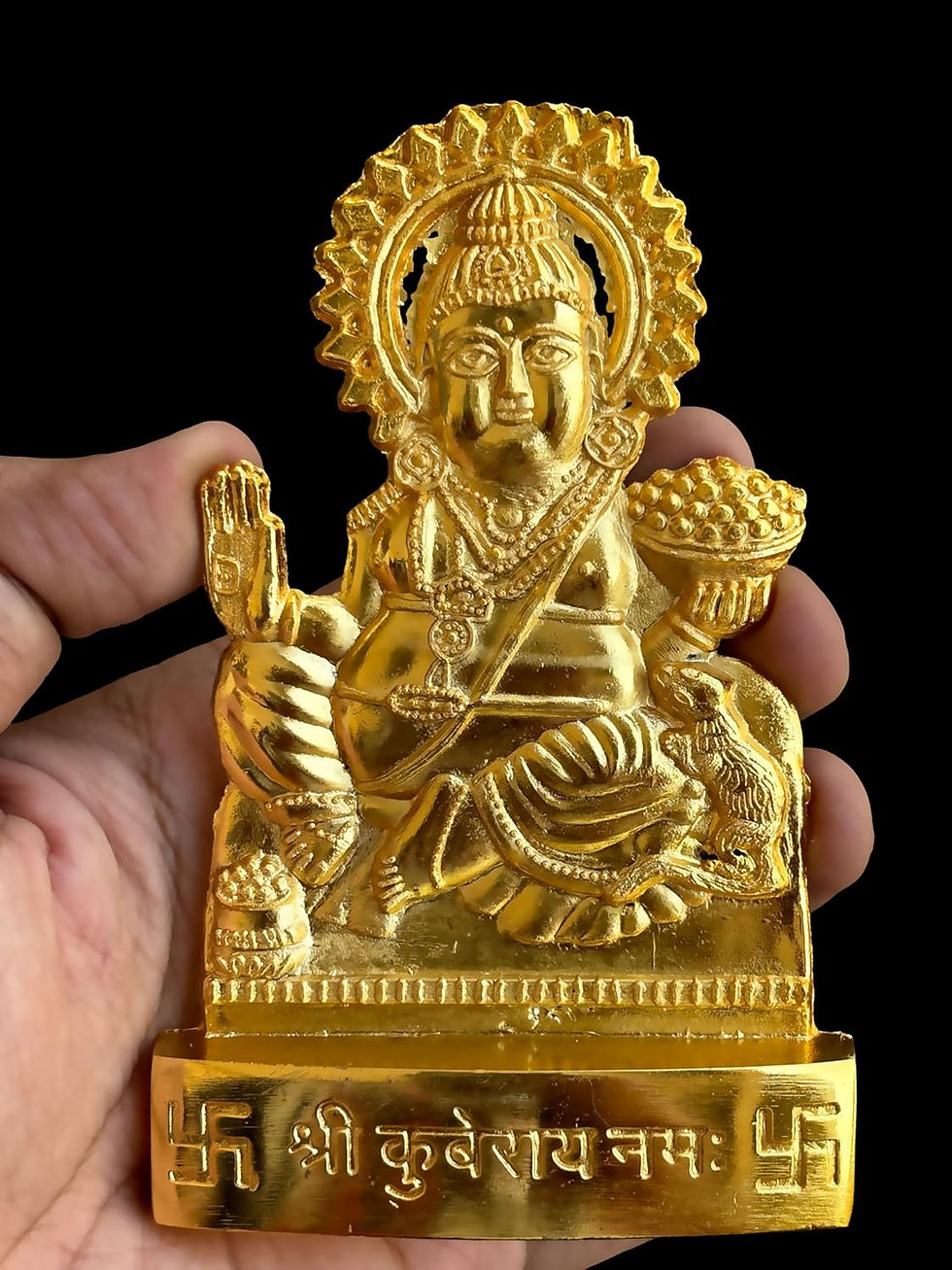 Thumbnail: Salvus APP SOLUTIONS Divine Metal Shree Kuber Idol for Prosperity, Wealth & Bles