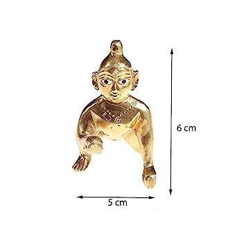 Thumbnail: Janamashtami Special Metal Laddu Bal Gopal Miniature
