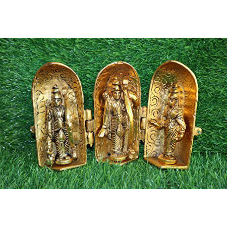 Thumbnail: Salvus App SOLUTIONS Metal Ram Darbar (Ram, Seeta, Laksham, Hanuman) (14X8X8 cm)
