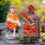 Thumbnail: Salvus App SOLUTIONS Resin Orange Sai Baba Murti with Sai Baba Poshak Set (Red)