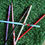 Thumbnail: Salvus App SOLUTIONS Wooden Handmade Beautiful Blue & Red Hair Pin, Set of 2