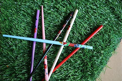 Thumbnail: Salvus App SOLUTIONS Wooden Handmade Beautiful Blue & Red Hair Pin, Set of 2