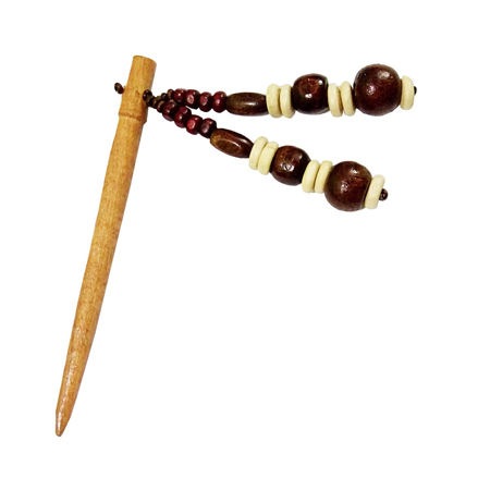 Salvus App SOLUTIONS Wooden Handmade Designer Candy Beads Hair Stick for Girls