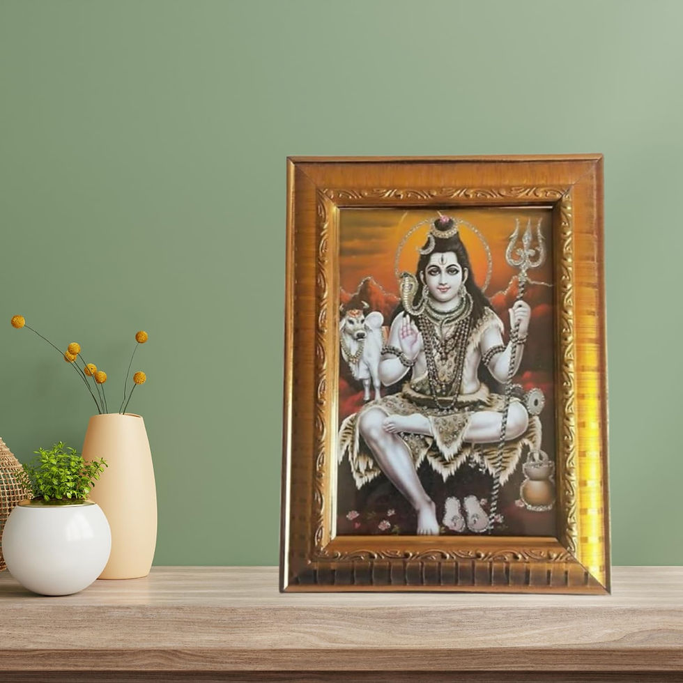 Thumbnail: Salvus APP SOLUTIONS Wooden & Acrylic Glass Photo Frame of Lord Shiva (Assorted)