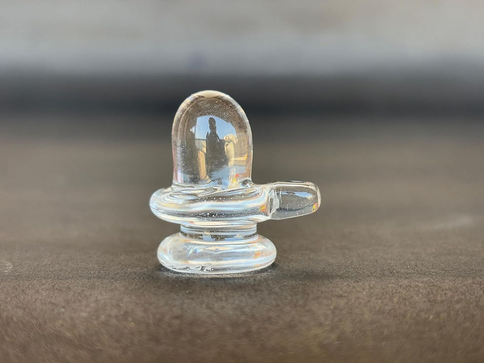 Thumbnail: Salvus App SOLUTIONS Natural Crystal Sphatik Shivling/Shiva Pindi (Small Size)