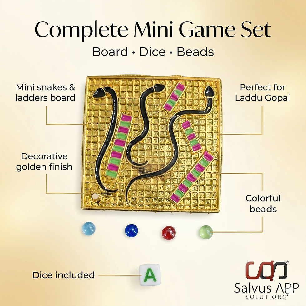 Thumbnail: Miniature Snakes and Ladders Game for Laddu Gopal