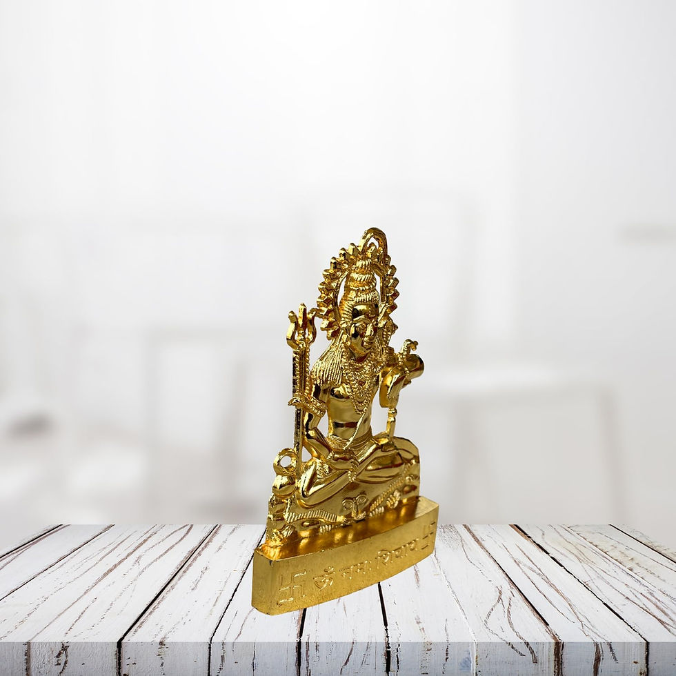 Thumbnail: Salvus APP SOLUTIONS Metal Lord Shiva Statue for Home/Temple & Car Dashboard