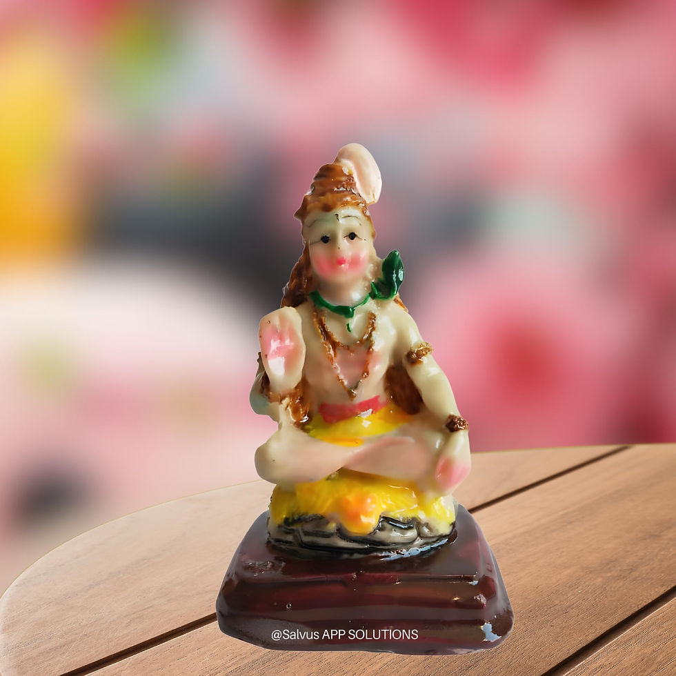 Thumbnail: Salvus APP SOLUTIONS Marble Dust Lord Shiva/Shankar Ji for Pooja, Temple (Multi)