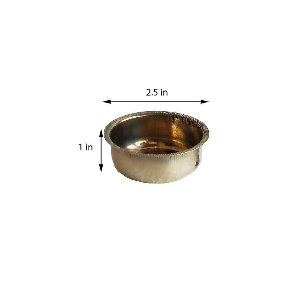 Thumbnail: Salvus APP SOLUTIONS Handicraft Brass Miniature Bhagona, Set of 3(2.5x1 Inch)