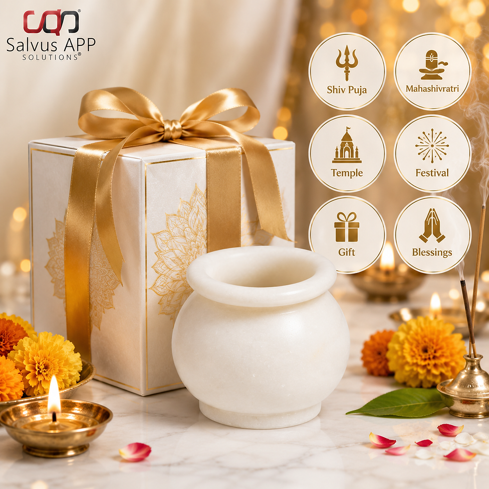 Thumbnail: Handmade White Pure Marble Lota for Pooja (2.5x3 inch)