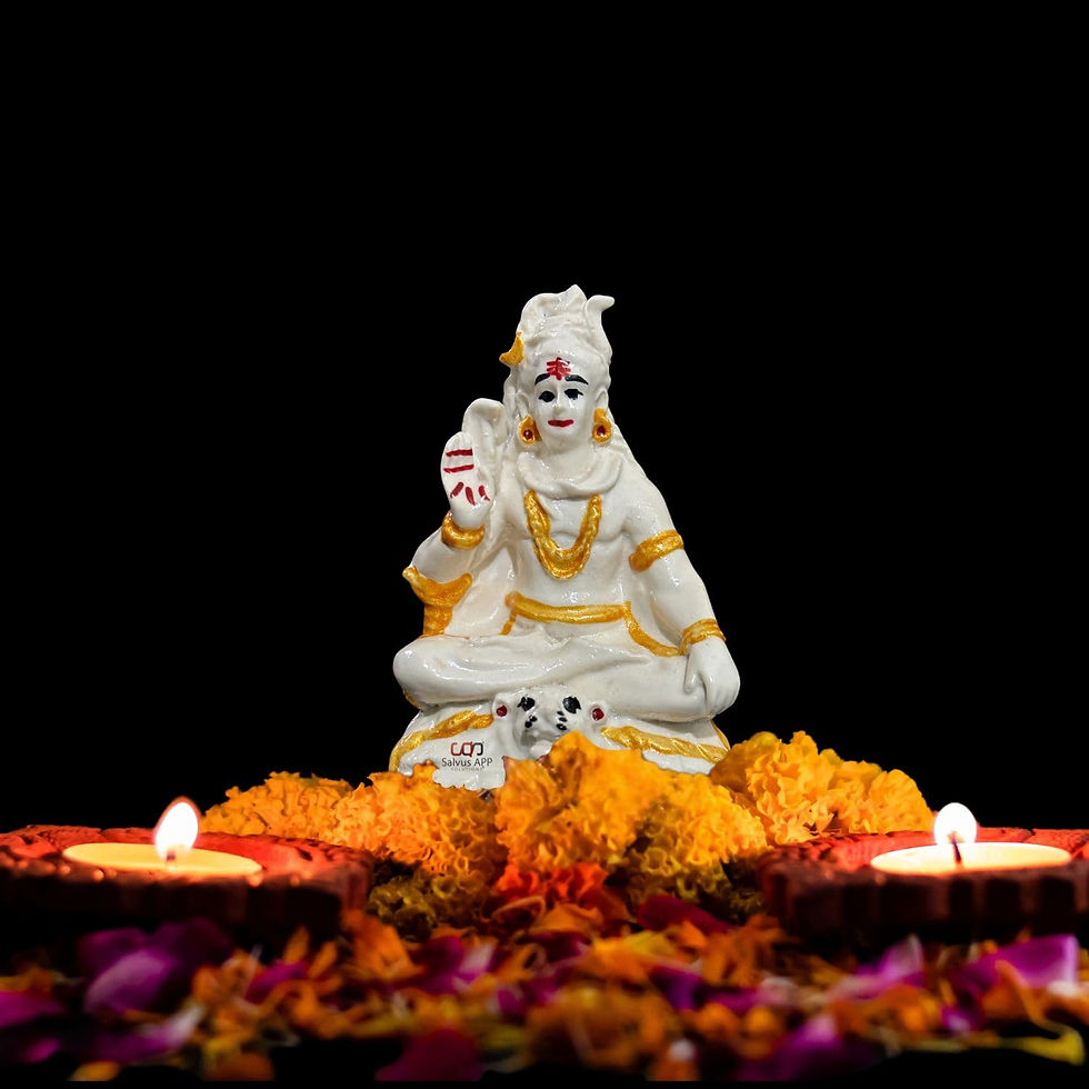 Thumbnail: Salvus APP SOLUTIONS Marble dust Shiva Idol (2.5x3.5 Inch) (Assorted_1-PC)