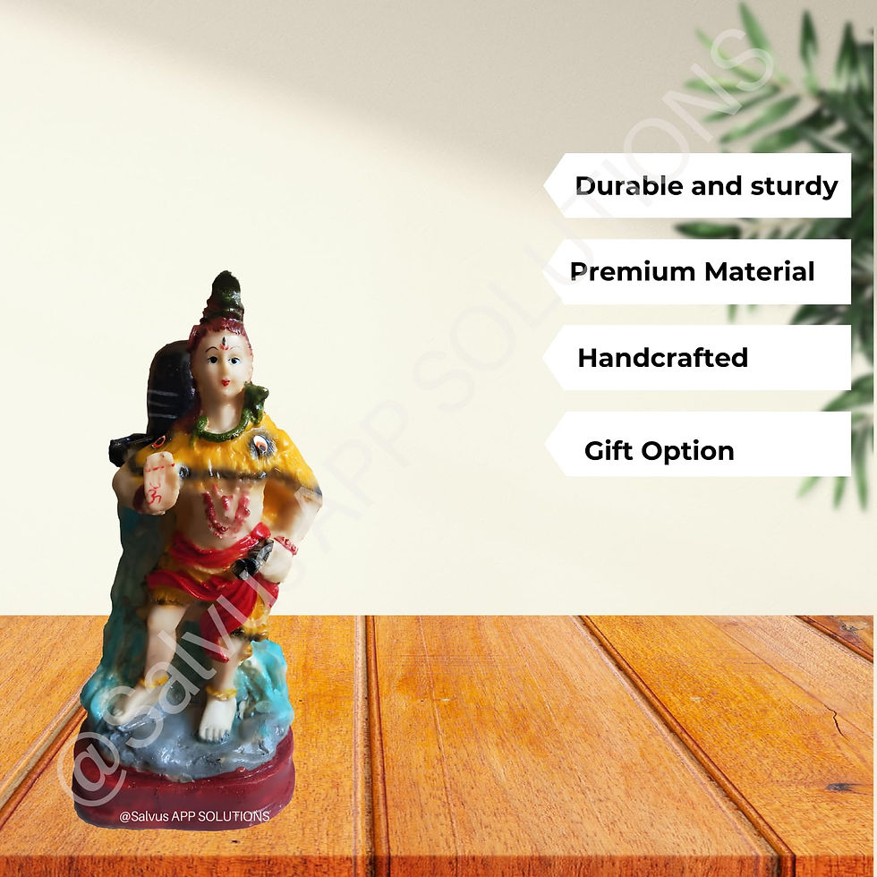 Thumbnail: Salvus APP SOLUTIONS Multicolor Polyresin Lord Shiva Idol for Pooja (8 Inch)