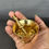 Thumbnail: Salvus App SOLUTIONS Antique Brass Paan Kutni/Mortar (2.5x2 Inch)