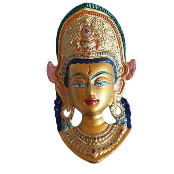 Thumbnail: Metal Tara Religious Wall Hanging (Multicolor_4x3x7 Inch)