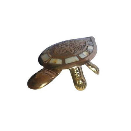 Thumbnail: Salvus APP SOLUTIONS Marble Print Brass Turtle Sculpture (Golden_4.5 Inch)