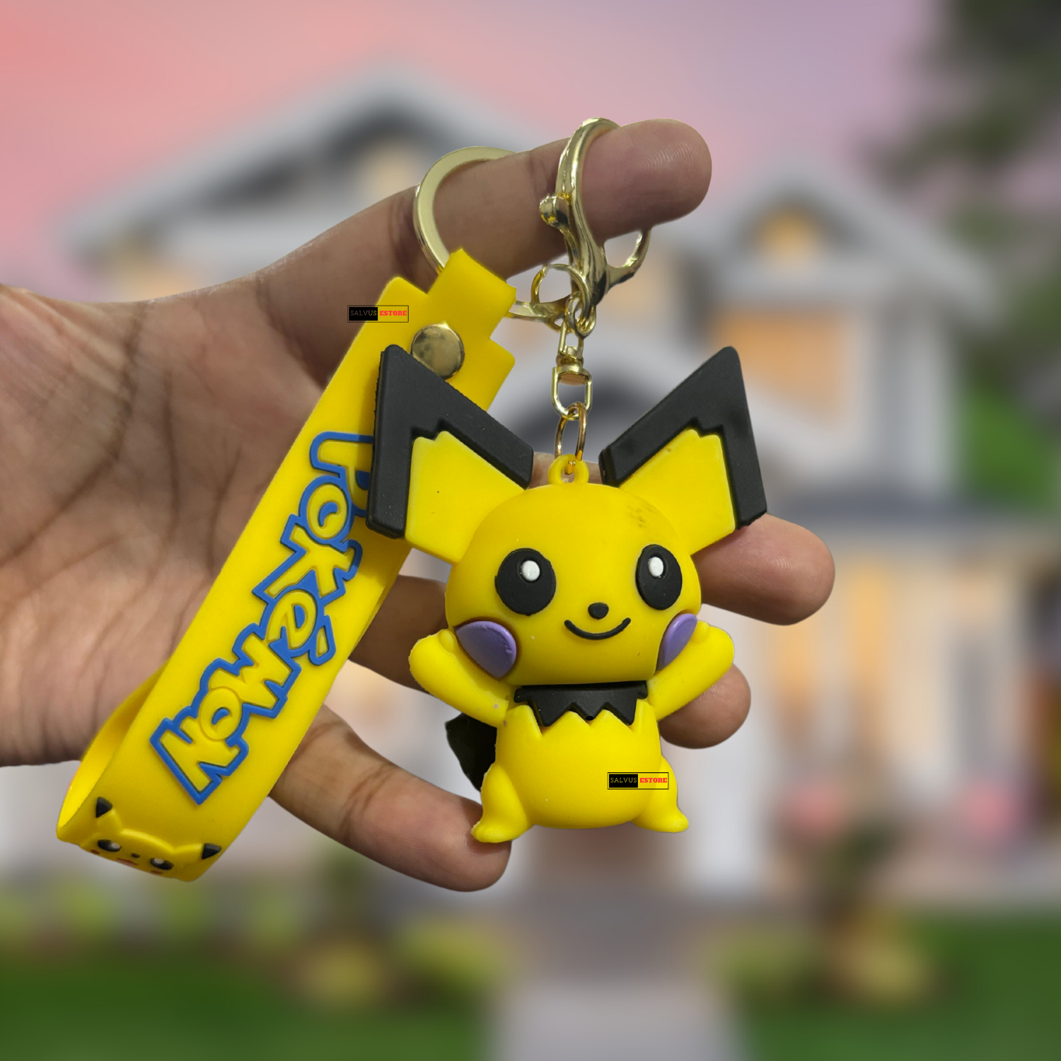 Pichu 3D Silicone Keychain for Kids & Pokémon Fans for