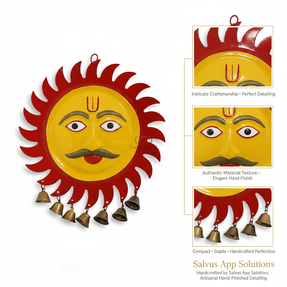 Thumbnail: Metal Sun Idol for Vastu, Wall Hanging Nazar Battu