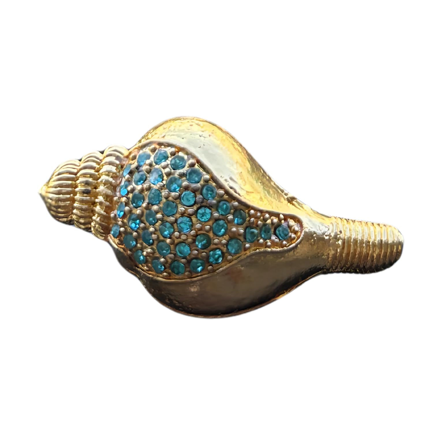 Salvus APP SOLUTIONS Miniature Golden Shankh with Stones for Laddu Gopal