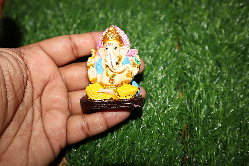 Thumbnail: Salvus App SOLUTIONS Handmade Ceramic Lord Ganesha Murti, Ganesh Statue (2 INCH)