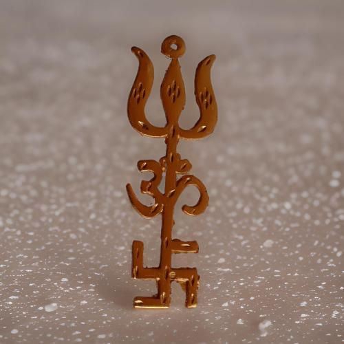 Thumbnail: Salvus APP SOLUTIONS Trishakti Yantra (3 inch_Golden) [Pack of 2]