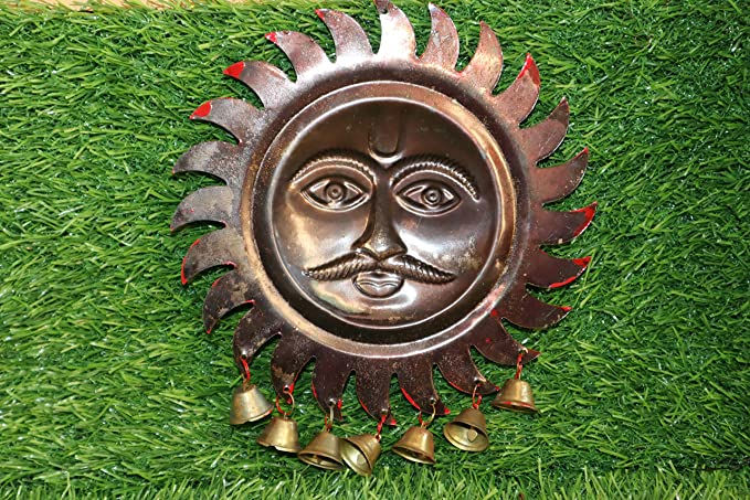 Thumbnail: Salvus APP SOLUTIONS Metal Sun Idol for Vastu, Wall Hanging Nazar Battu