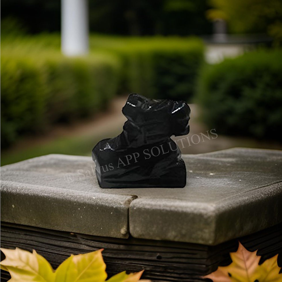 Thumbnail: Salvus APP SOLUTIONS Marble Nandi Idol Statue for Shivling/Car Dashboard (Black)