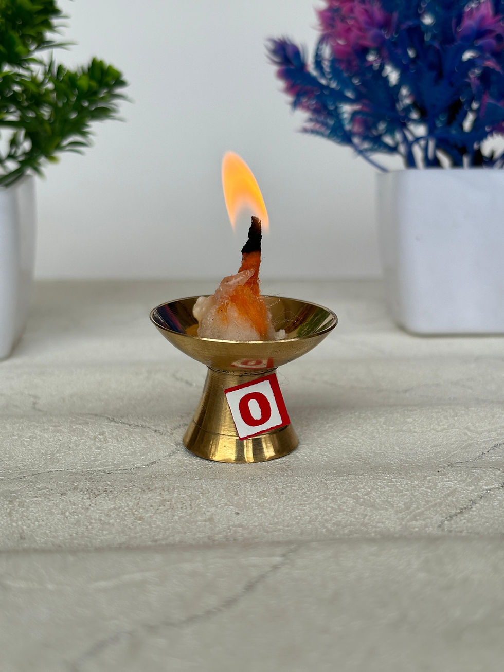 Thumbnail: Salvus APP SOLUTIONS Sacred Radiance: Brass Pooja Diya - [Golden_1.5x1 Inch]