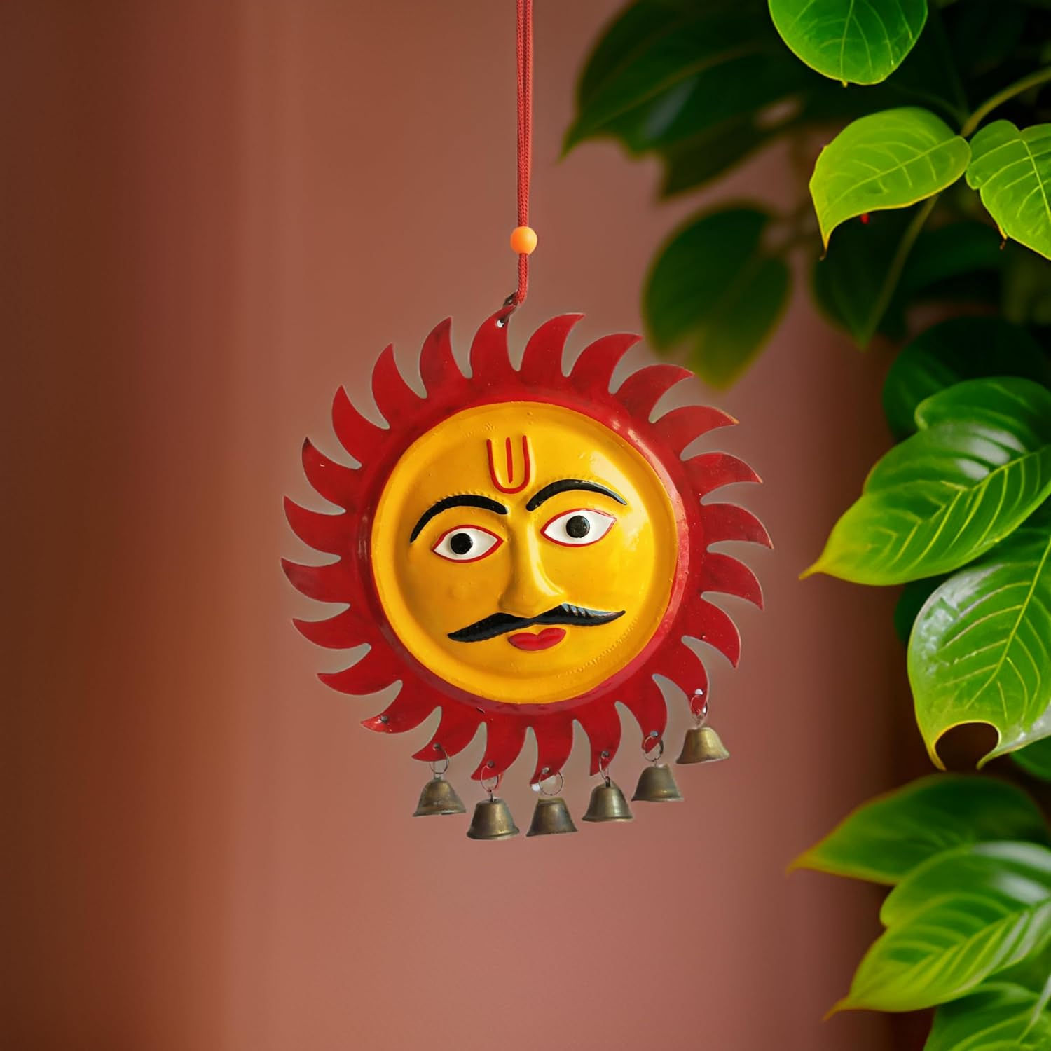 Salvus APP SOLUTIONS Metal Sun Idol for Vastu, Wall Hanging Nazar Battu