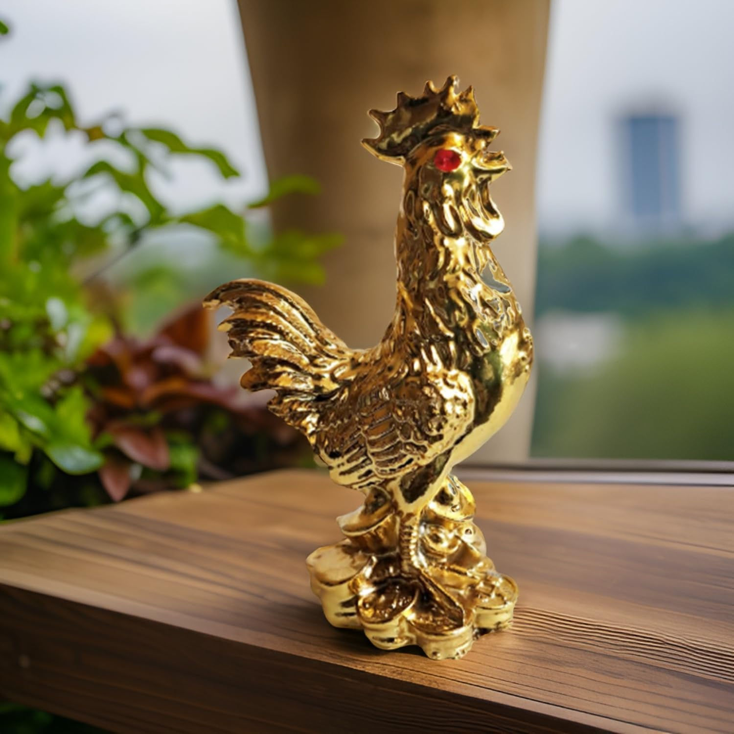 Salvus APP SOLUTIONS Antique Showpiece Resin Golden Color Rooster (2 x 4 inch)