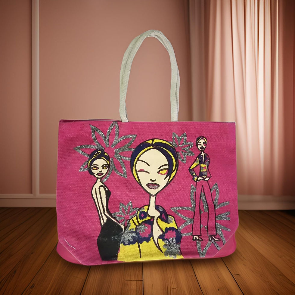 Thumbnail: Salvus App SOLUTIONS Designer Jute Handheld and Handbag for Women & Girls