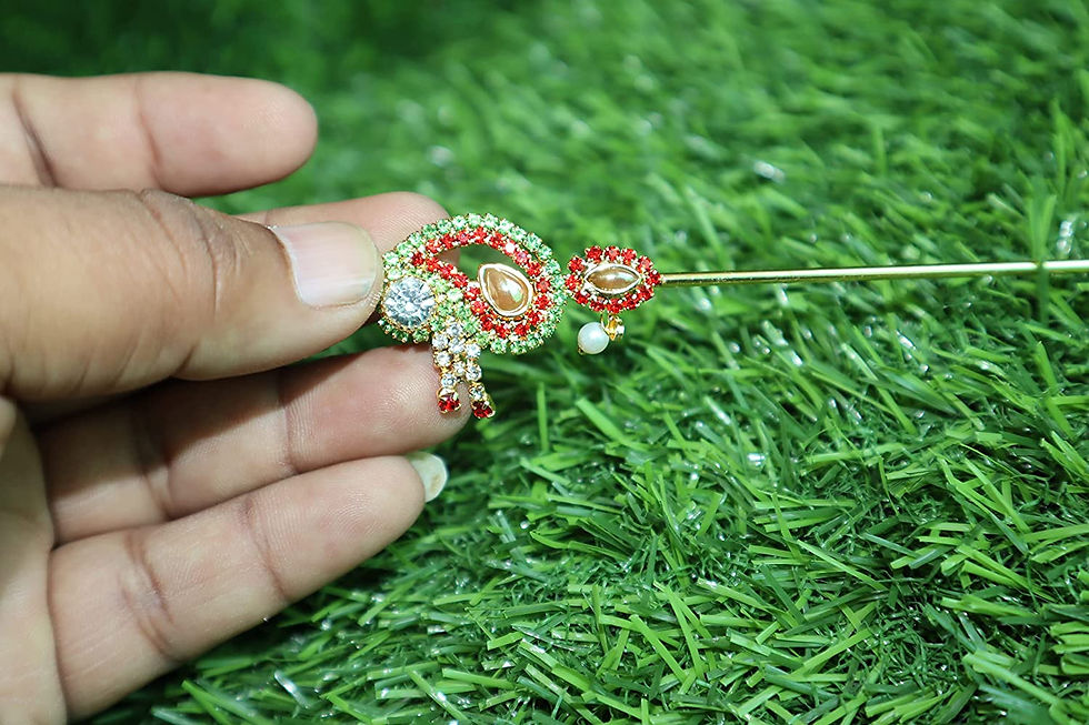Thumbnail: Salvus APP SOLUTIONS Metal Work Bansuri for Krishna Idol (Multi, 5 x1 inch)
