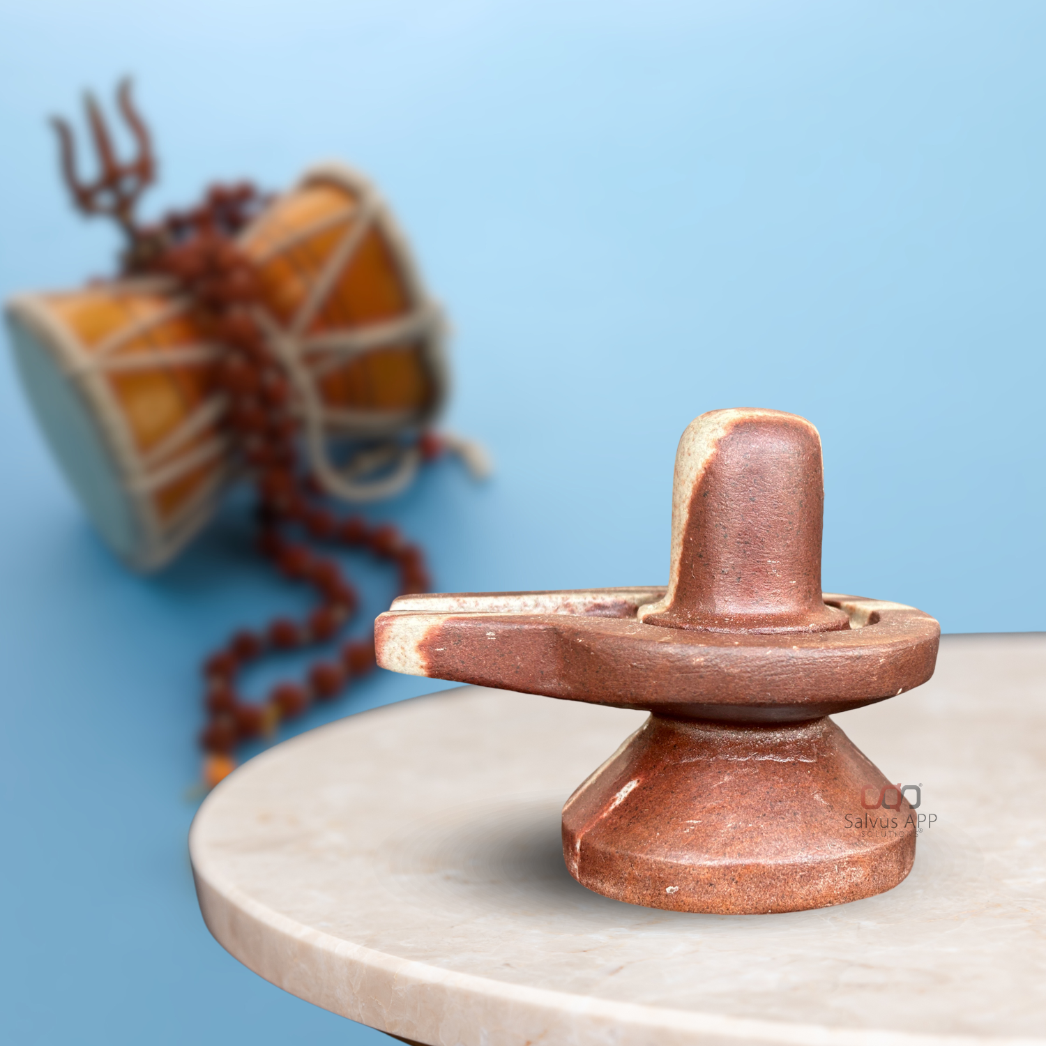 Salvus APP SOLUTIONS Original Single Stone Narmadeshwar Shivling(Brown_3.2x3 in)