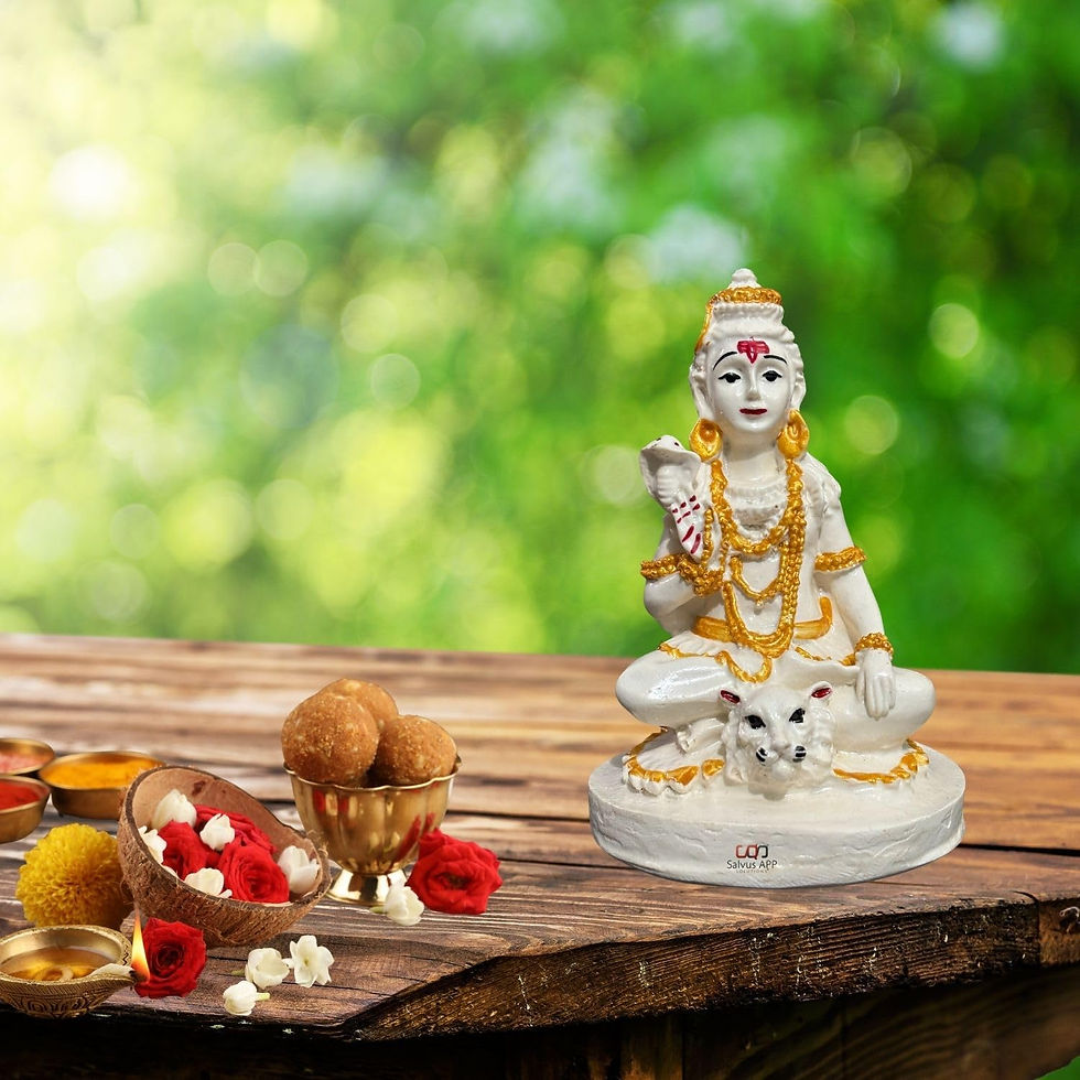 Thumbnail: Salvus APP SOLUTIONS Marble Dust Sankar ji/Shiv Statue for Showpiece