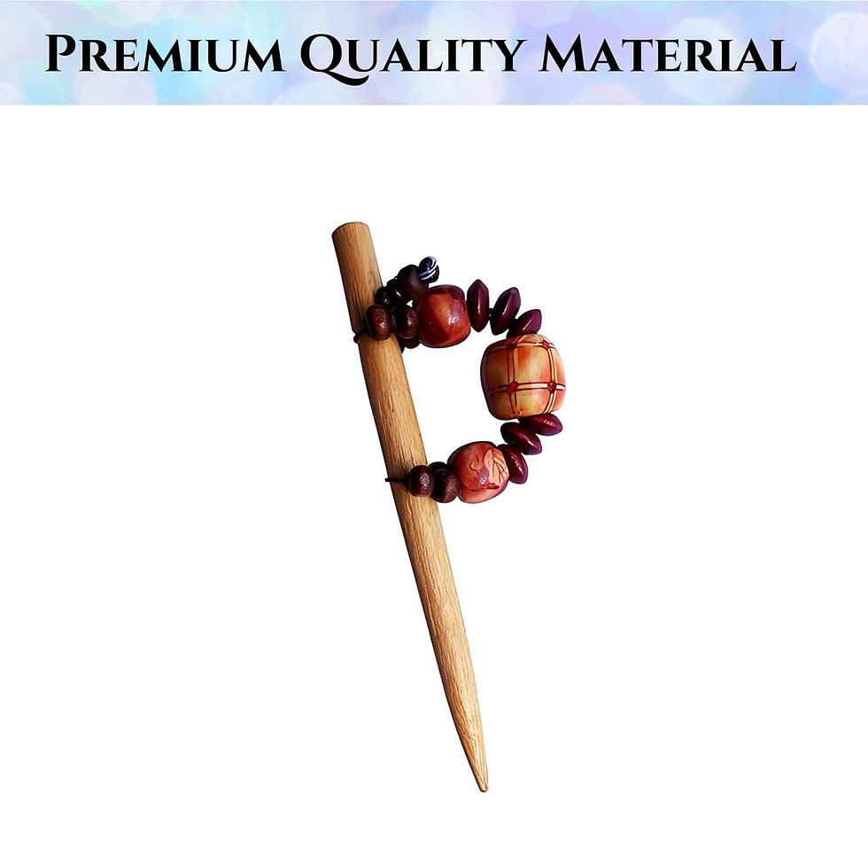 Thumbnail: Salvus App SOLUTIONS Beautiful Wooden Juda Stick with Red Beads, Set of 2
